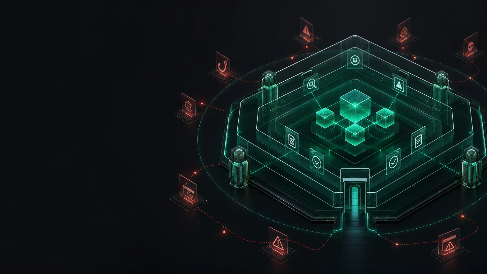 A security perimeter around blockchain infrastructure and wallet activity